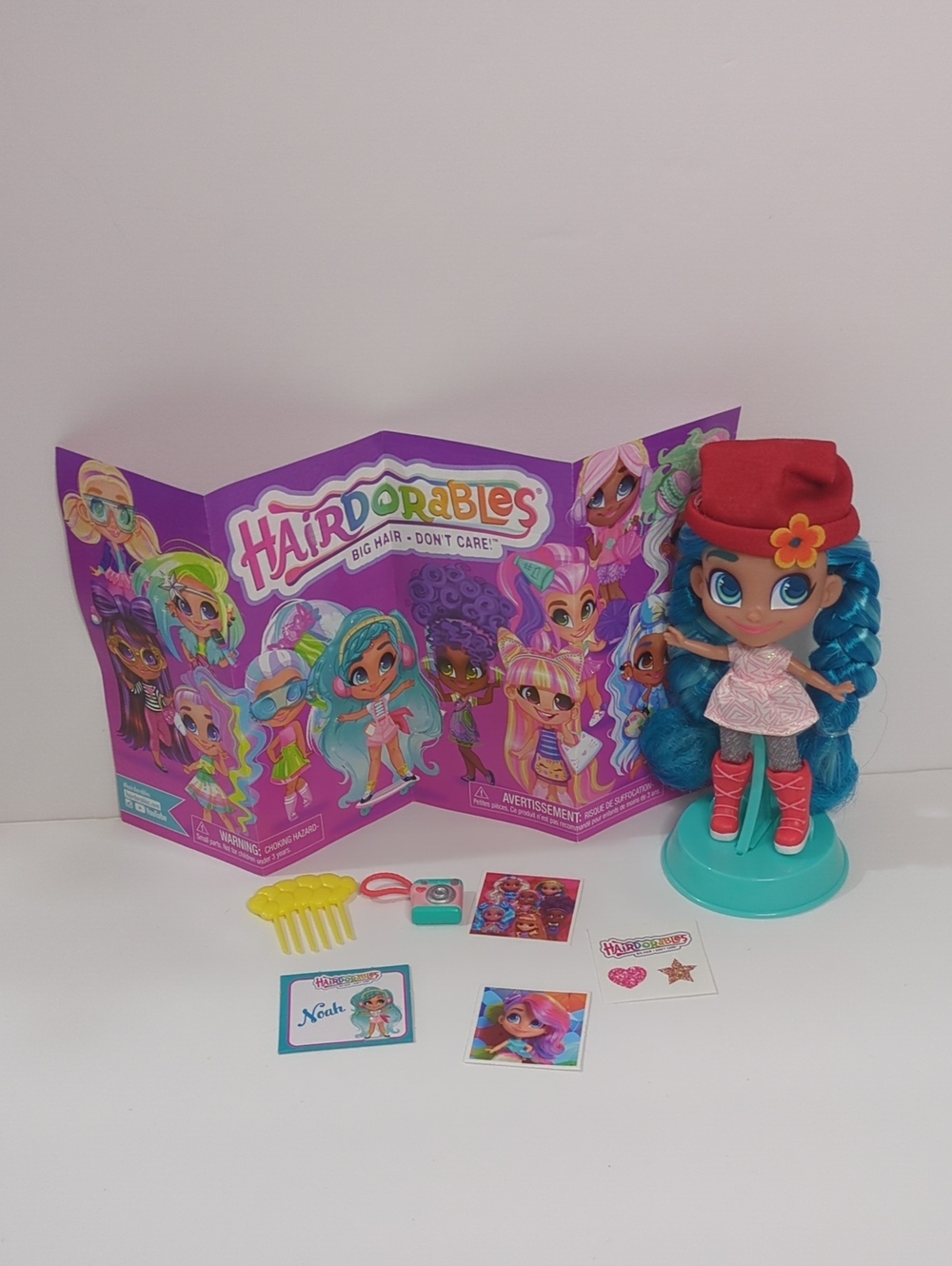 Hairdorables Blue-Haired Fashion Doll with Accessories